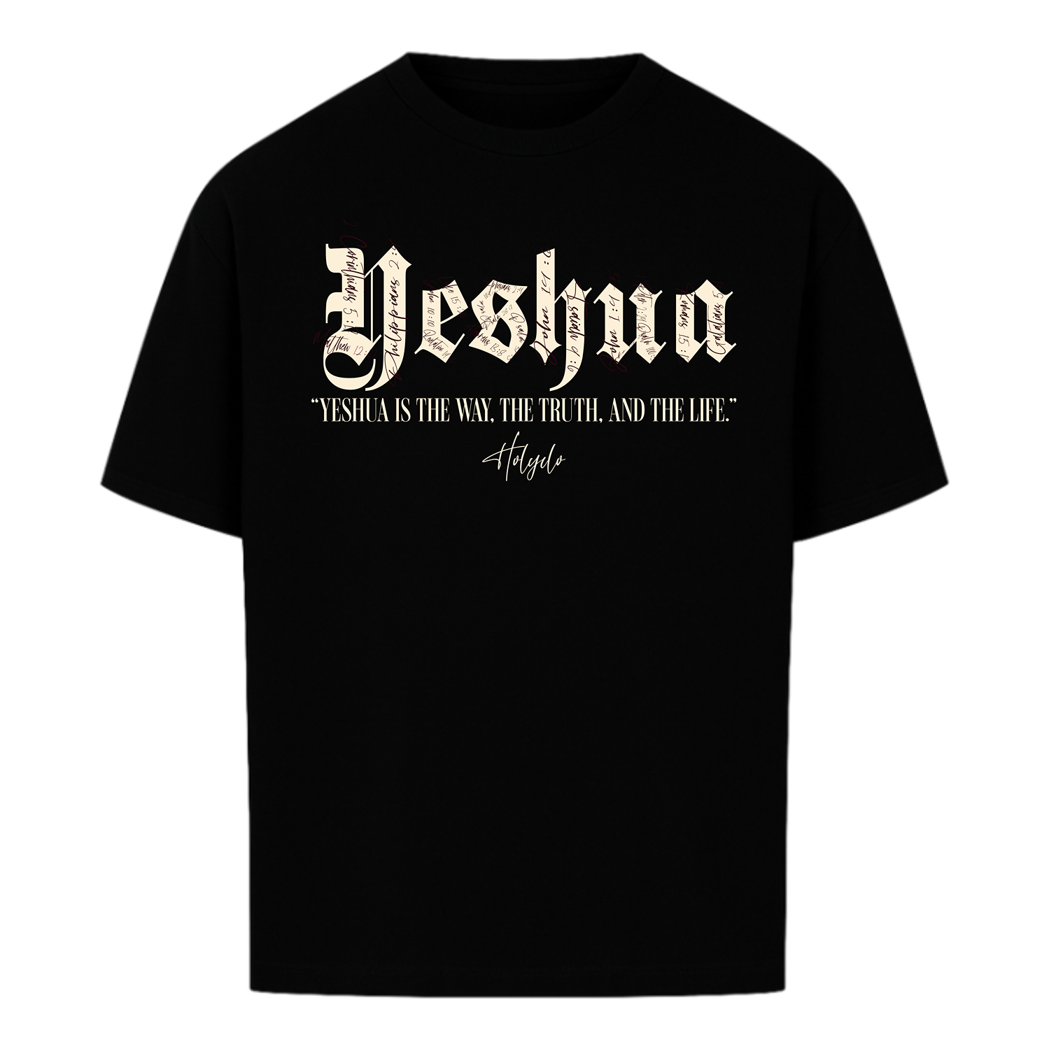 YESHUA IS THE WAY T-Shirt in Schwarz von Holyclo – Christliche Streetwear aus Deutschland